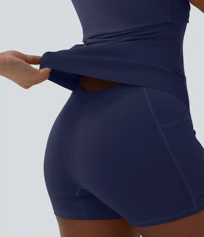 Softlyzero™ Plush Tummy Control Active Dress with Pockets-Easy Peezy Edition