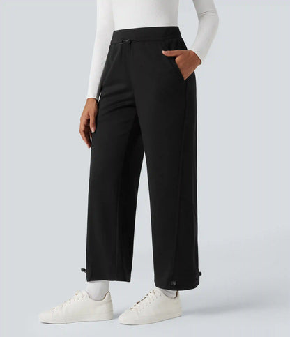 High Waisted Casual Pants with Pockets