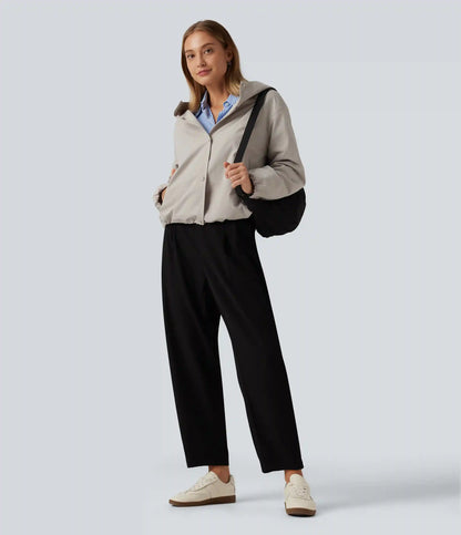 Hooded Long Sleeve Casual Jacket with Pockets