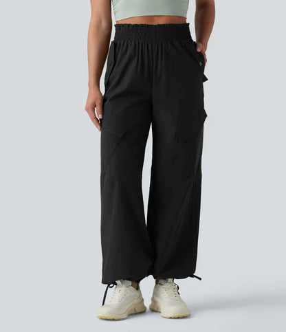 Lettuce Trim High Waisted Workout Cargo Pants with Pockets