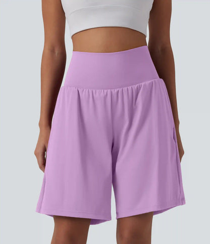SoftlyZero™ Airy Super High Waisted 2-in-1 InstantCool Yoga Shorts 9" with Pockets