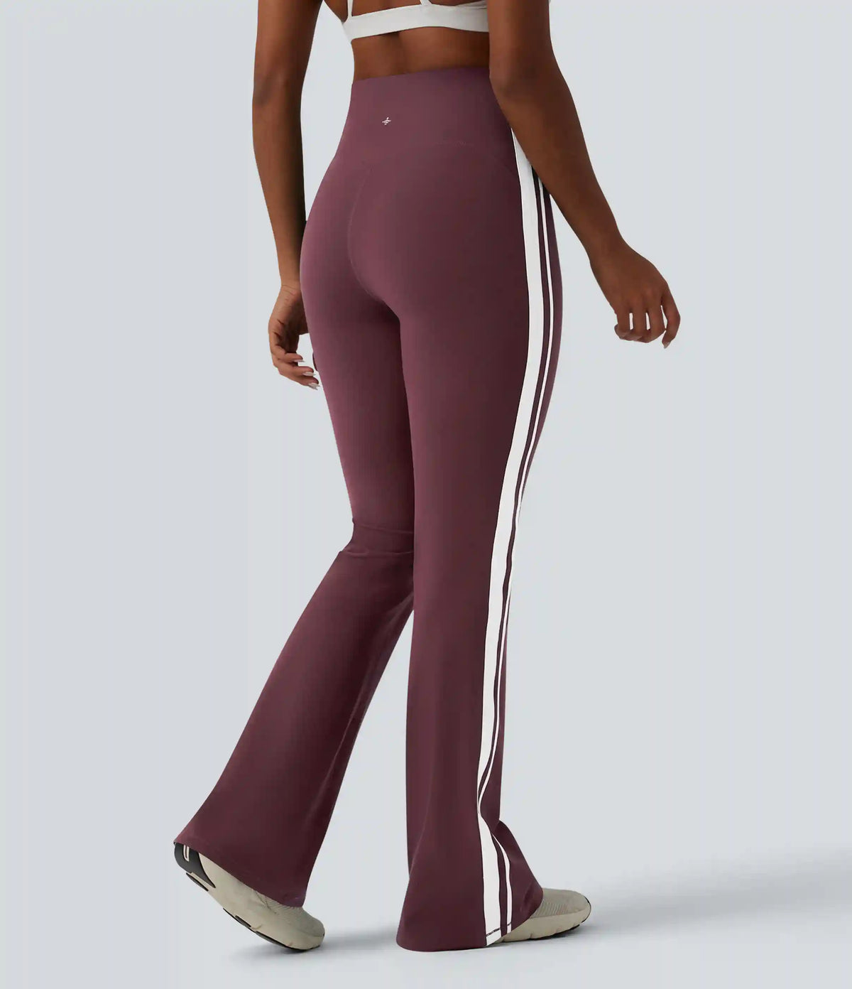 Halara UltraSculpt™ High-waisted Tummy Control Side Stripe Yoga 7/8 Flare Leggings