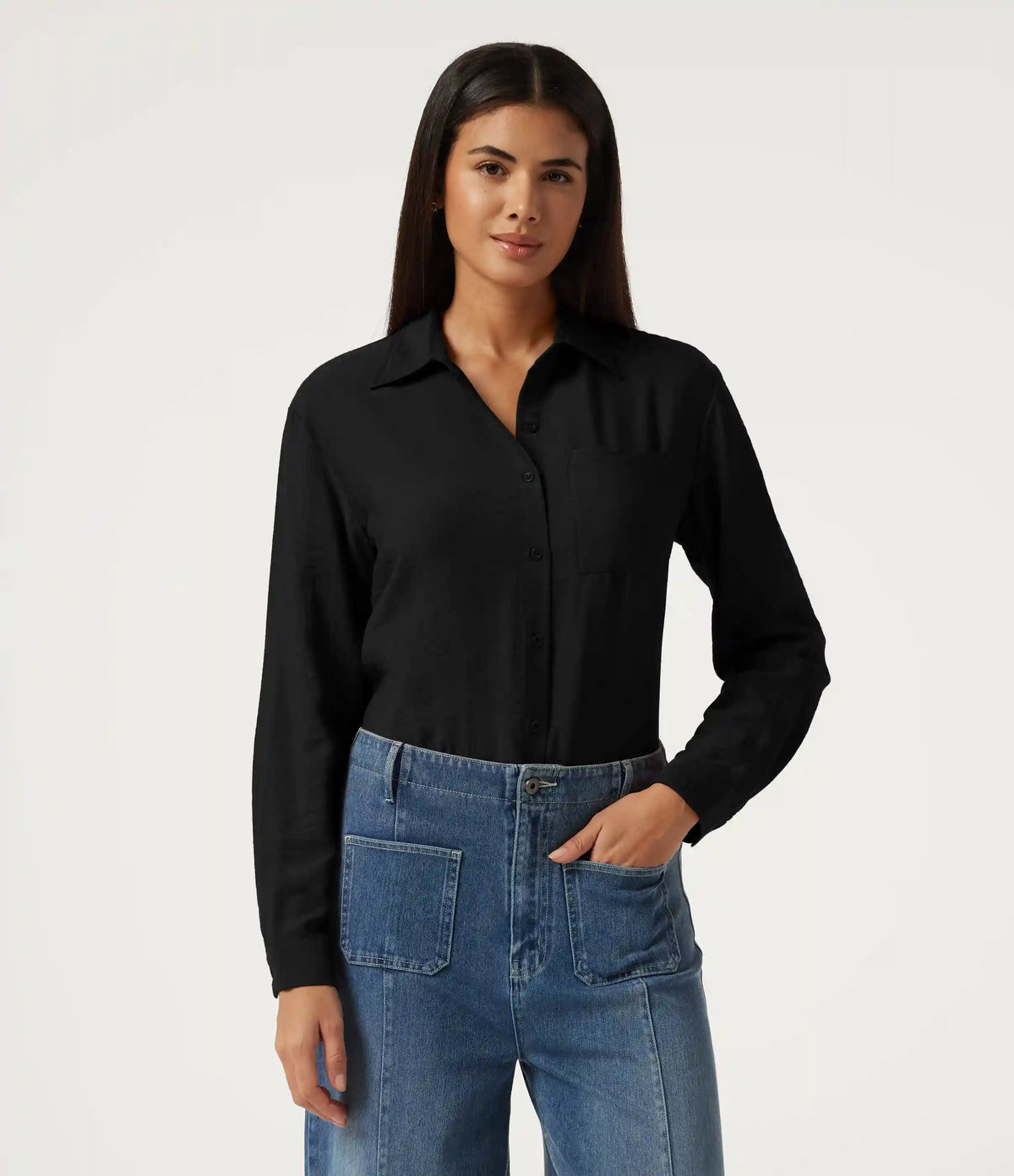 Long Sleeve Work Shirt with Pocket
