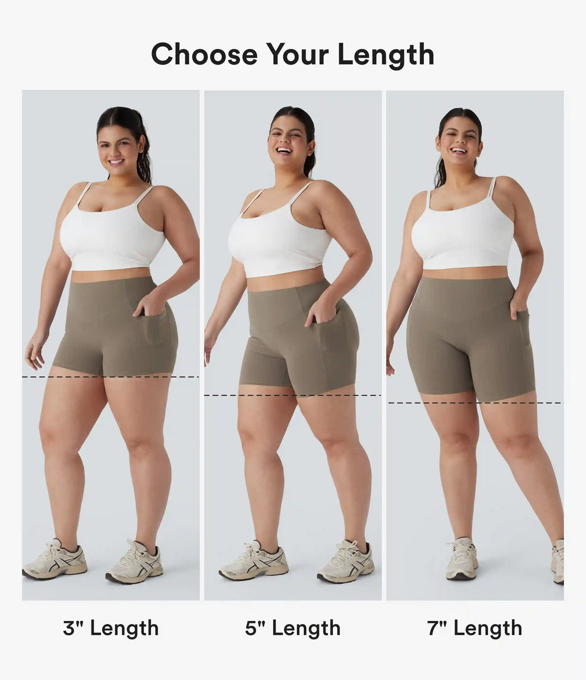 Plus Size Halara UltraSculpt™ High Waisted Scrunch Butt Lifting Tummy Control Shaping Training Biker Shorts 7'' with Pockets