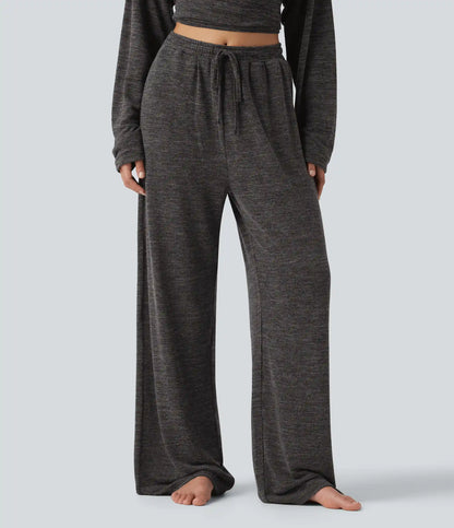 Mid Rise Drawstring Baggy Casual Pants with Pockets
