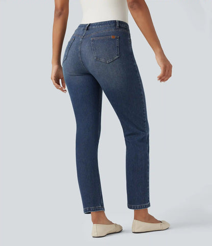 Halara Flex™ Mid Rise Slim 7/8 Causal Jeans with Pockets