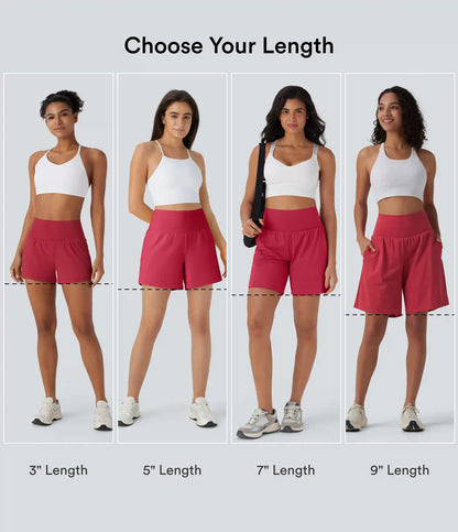 SoftlyZero™ Airy Super High Waisted 2-in-1 InstantCool Yoga Shorts 9" with Pockets