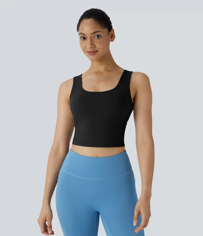 U Neck Crossover Barre Ballet Dance Tank Top A-D Cups