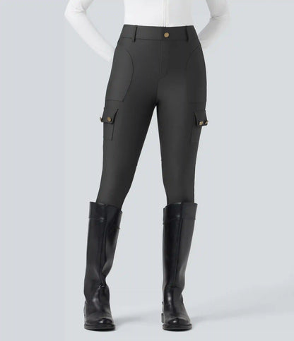 High Waisted Sheen 7/8 Leggings with Pockets