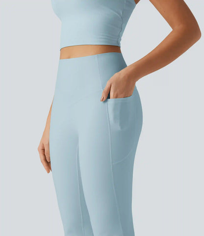 Halara UltraSculpt™ High Waisted Tummy Control Flare Yoga Leggings with Pockets