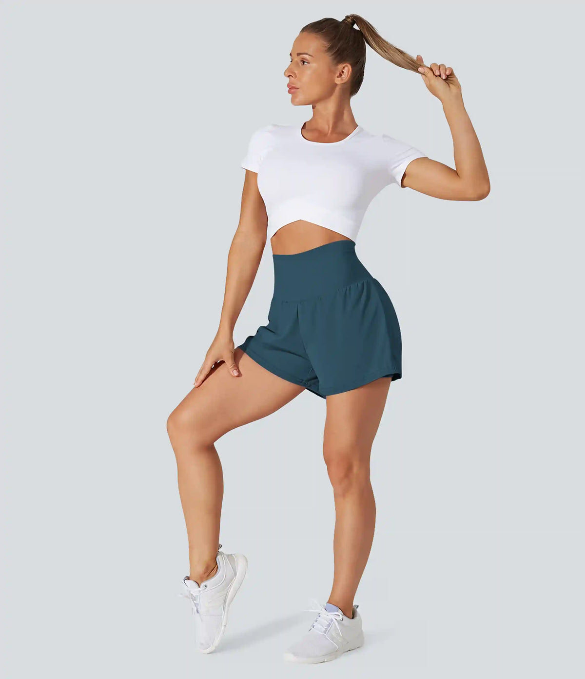 SoftlyZero™ Airy Super High Waisted 2-in-1 InstantCool Yoga Shorts with Pockets