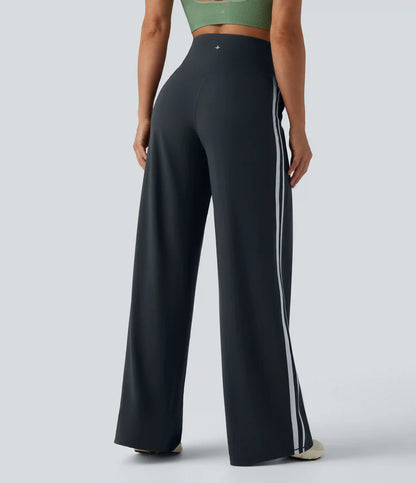 Halara UltraSculpt™ High Waisted Tummy Control Color Block Stripes Yoga Baggy Pants with Pockets
