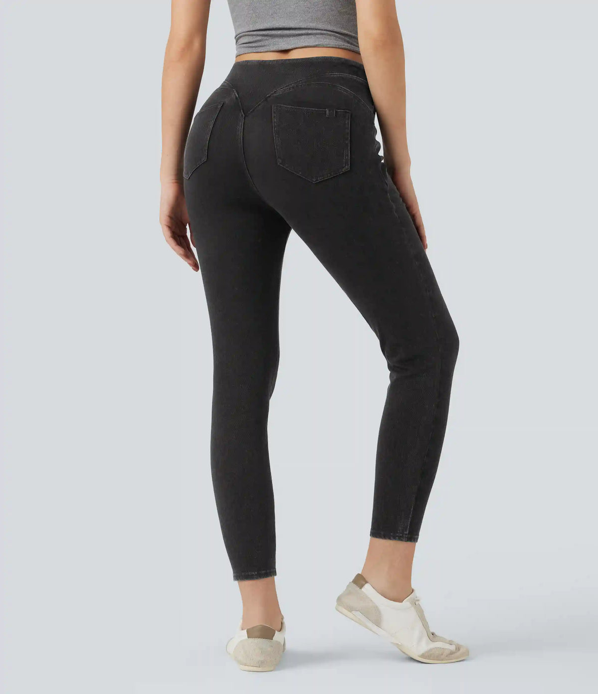 Halara Flex™ High Waisted Tummy Control Butt Lifting Denim Casual Leggings with Pockets