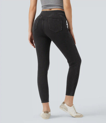 Halara Flex™ High Waisted Tummy Control Butt Lifting Denim Casual Leggings with Pockets