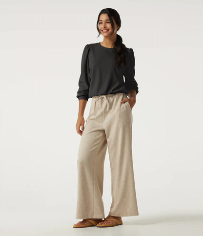 Round Neck Long Sleeve Lounge Top