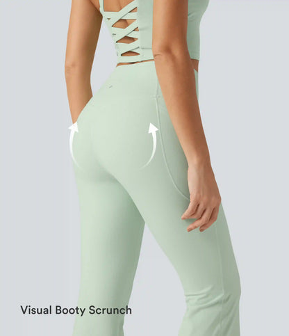 Halara UltraSculpt™ High Waisted Tummy Control Flare Yoga Leggings with Pockets