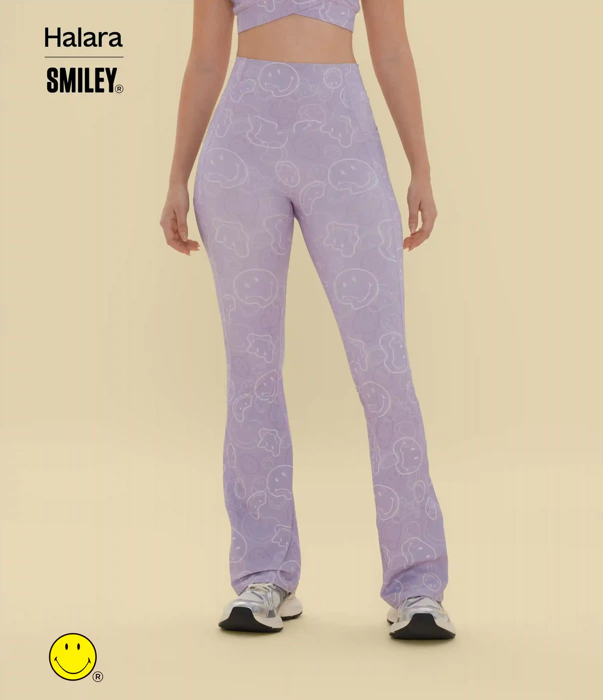 Halara X Smiley® Halara UltraSculpt™ High Waisted Scrunch Butt Lifting Tummy Control Bootcut Training Leggings with Pockets