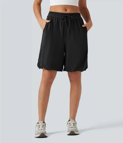 SoftlyZero™Low Rise Drawstring Dance Balloon Shorts with Pockets