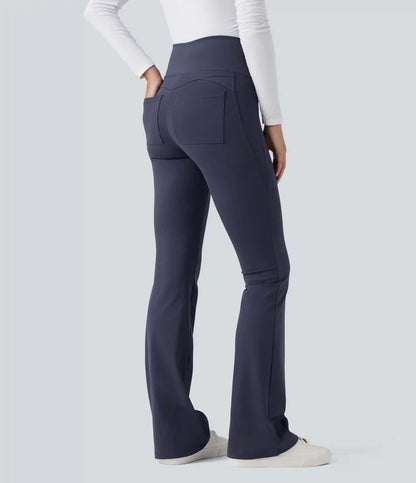 Patitoff™ 2.0 Pet Hair Resistant High Waisted Tummy Control Bootcut Casual Pants with Pockets