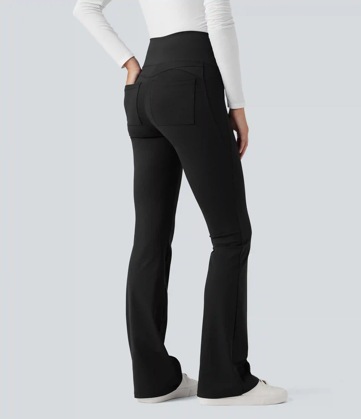 Patitoff™ 2.0 Pet Hair Resistant High Waisted Tummy Control Bootcut Casual Pants with Pockets