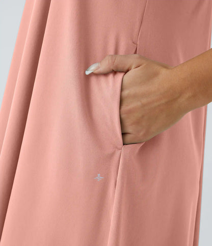 Breezeful™ RacerPocket High Low Flowy Midi Quick Dry Casual Dress