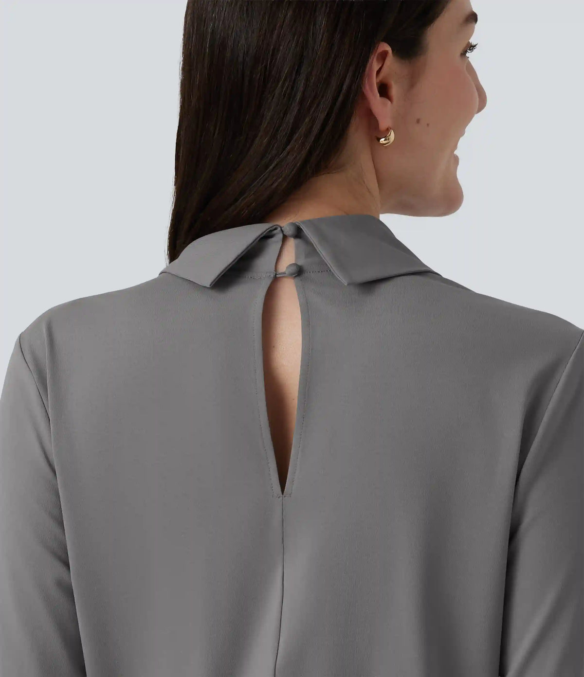V Neck Long Sleeve Wide Leg Work Jumpsuit with Pockets-Easy Peezy Edition