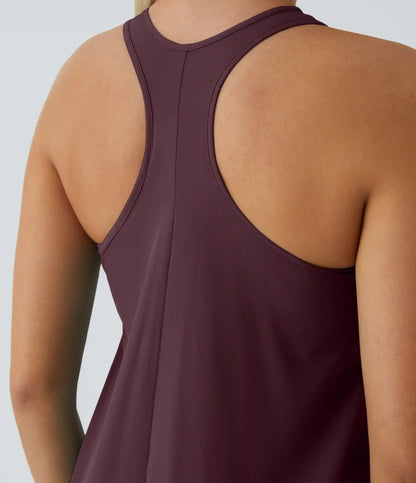 Breezeful™ RacerPocket High Low Flowy Midi Quick Dry Casual Dress