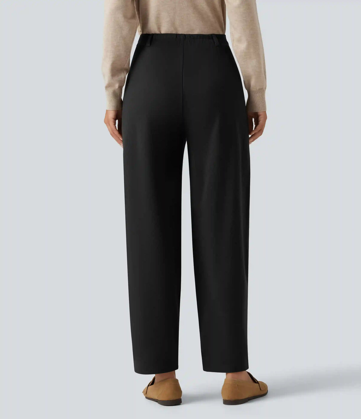 High Waisted Tapered Work Pants with Pockets
