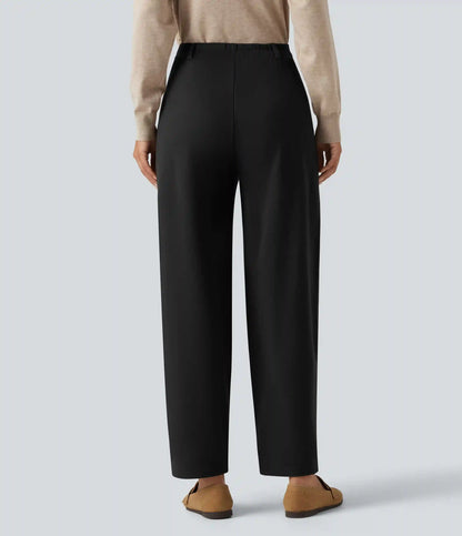High Waisted Tapered Work Pants with Pockets