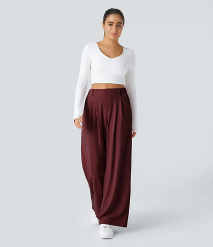 Halara Flex™ High Waisted Pocket Wide Leg Waffle Work Pants