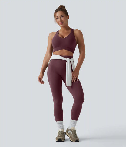 Halara UltraSculpt™ Light Support V Neck Racerback Running Sports Bra DD-F Cups