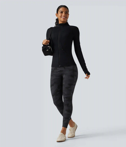 Halara UltraSculpt™ High Waisted Tummy Control Camo Fleece Workout Leggings with Pockets