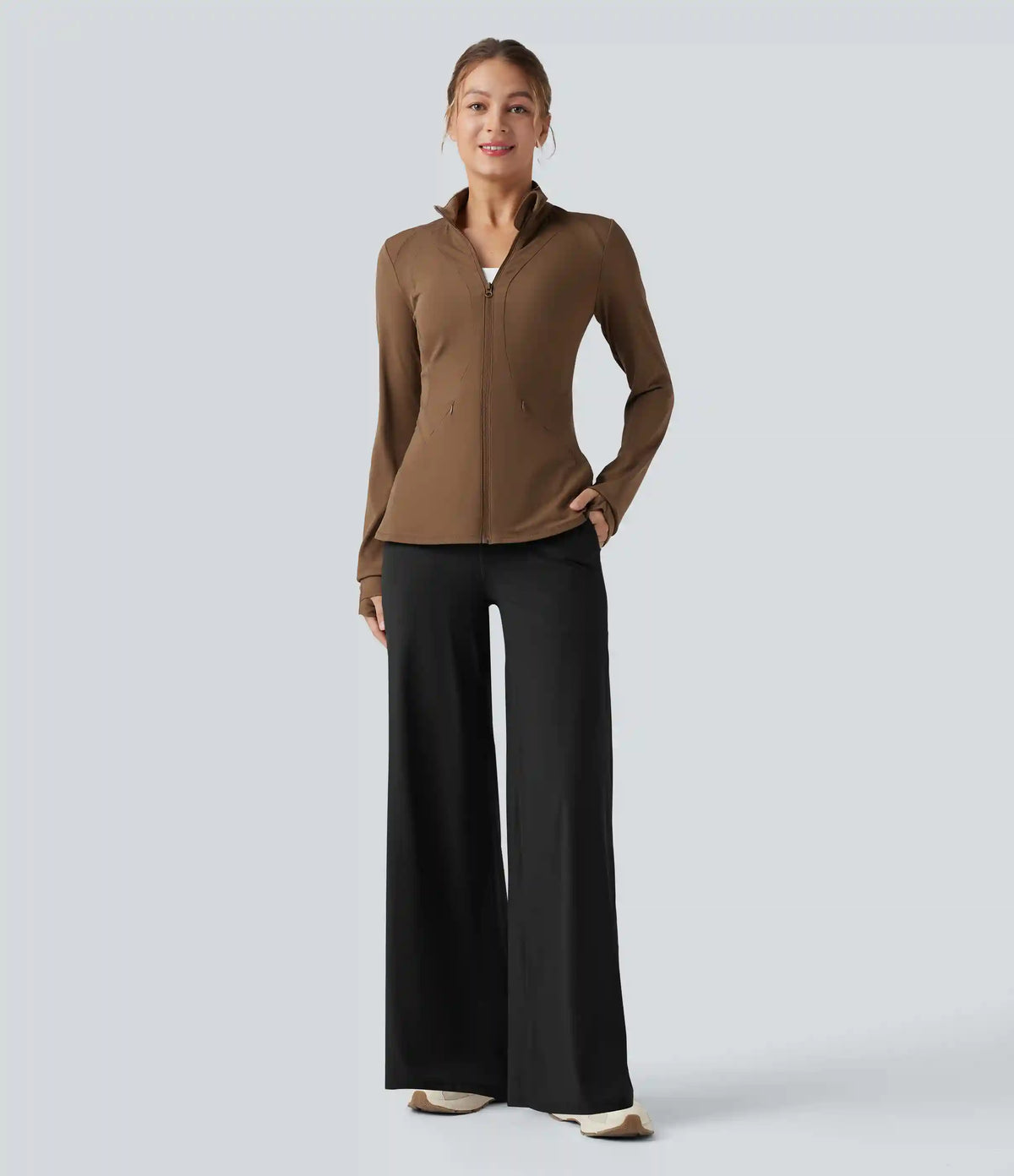 Halara UltraSculpt™ High Waisted Tummy Control Wide Leg Yoga Pants with Pockets