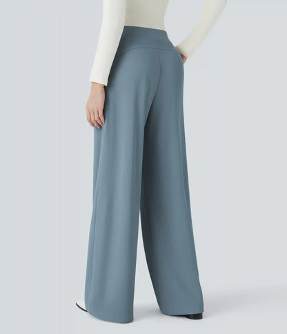 Halara Flex™ High Waisted Body Sculpt Waist-Slimming Pocket Wide Leg Micro Waffle Work Pants