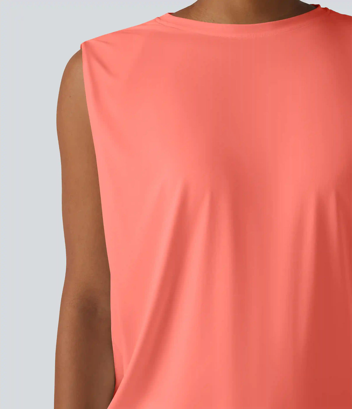 Round Neck Crossover InstantCool Yoga Tank Top-UPF50+