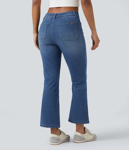 Halara Flex™ Denim Heat Mid Rise Denim Casual Bootcut Jeans with Pockets