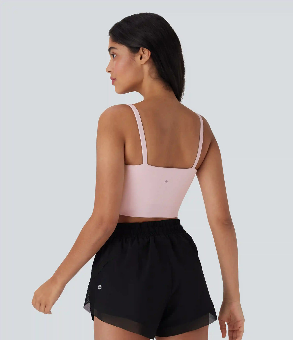 SoftlyZero™ Plush Basic Padded Cropped Low Support Running Cami Top DD-F Cups