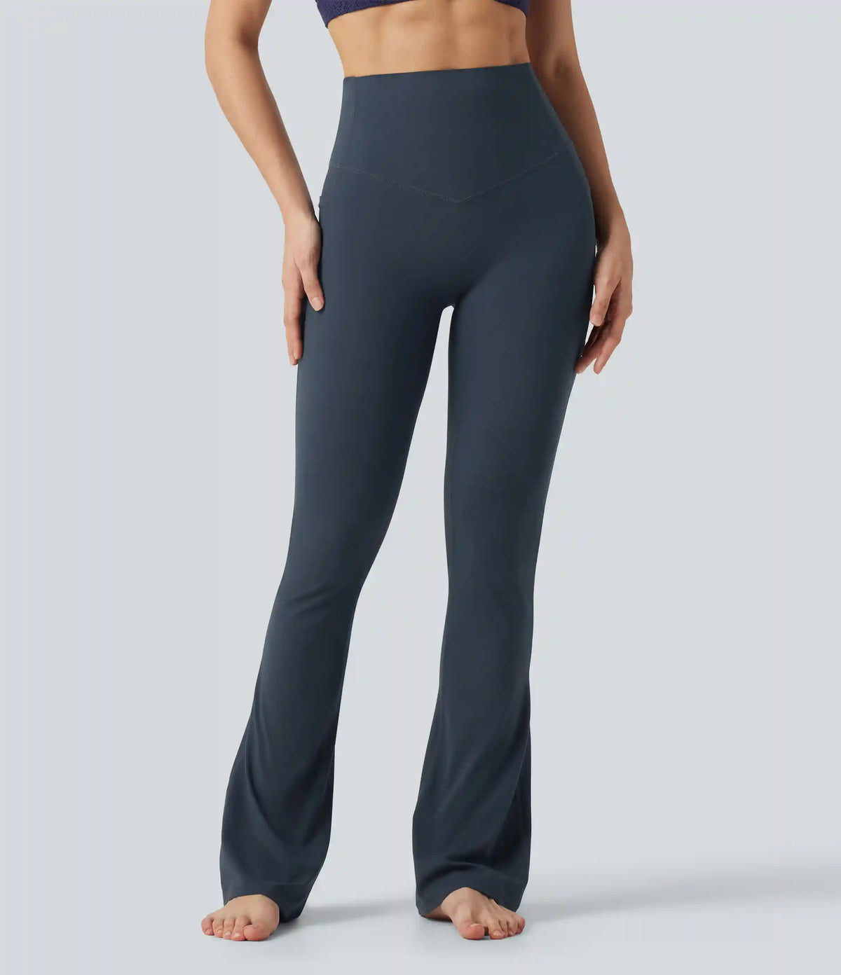 Halara UltraSculpt™ High Waisted Tummy Control Shaping Bootcut Yoga Leggings with Pockets