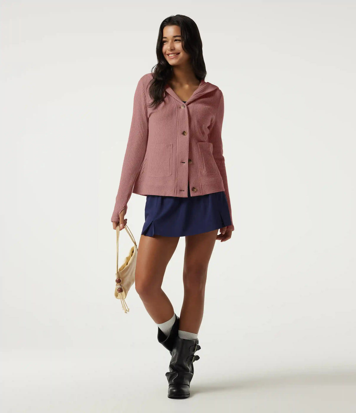 Hooded Long Sleeve Casual Jacket with Pockets