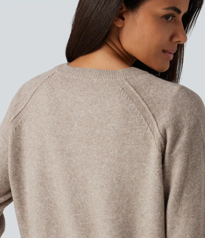 Henley Neck Long Sleeve Casual Sweater