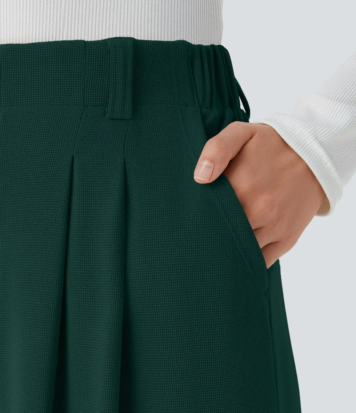 Halara Flex™ High Waisted Pocket Wide Leg Waffle Work Pants