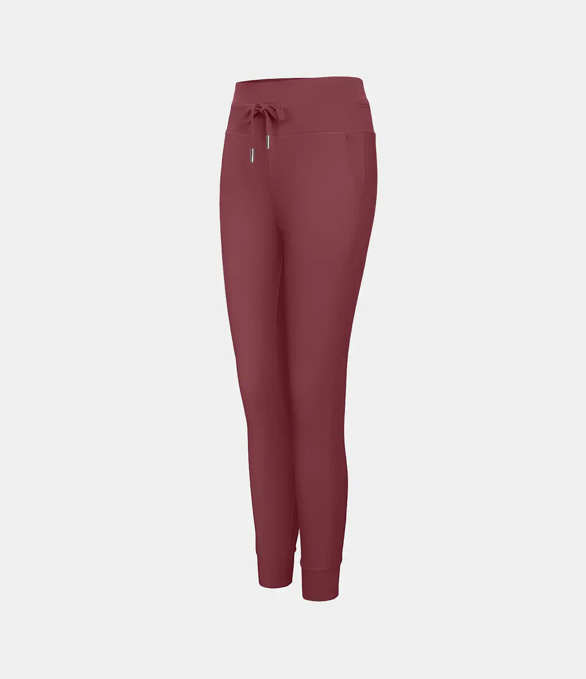 SoftlyZero™ Plush High Waisted Drawstring Pocket Plain Full Length Joggers