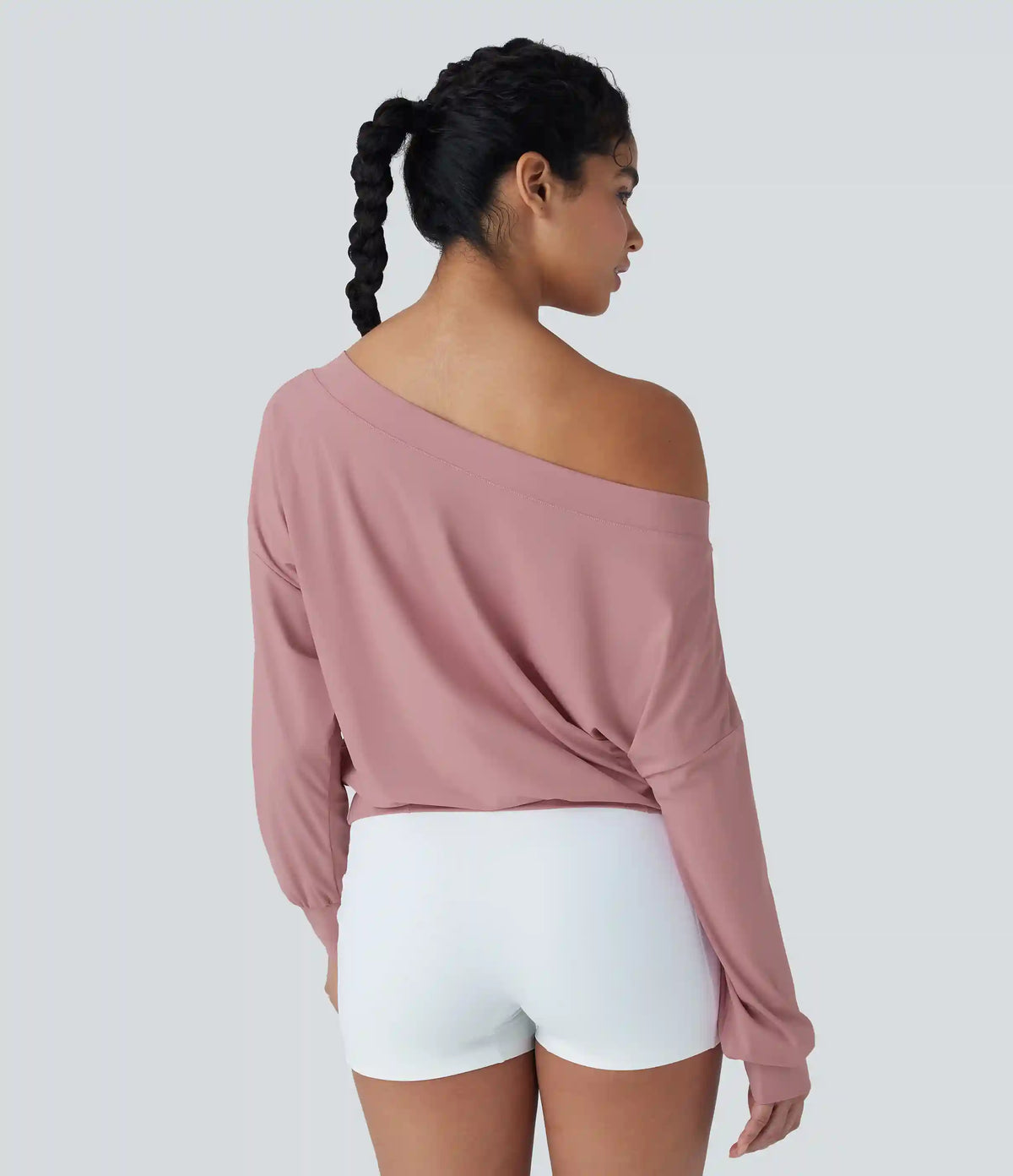 One Shoulder Oversize InstantCool Quick Dry Yoga Sports Top