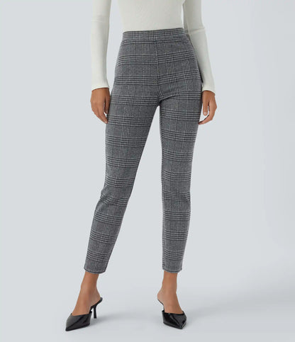 Halara Flex™ High Waisted Pocket Houndstooth Plaid Skinny Work Pants