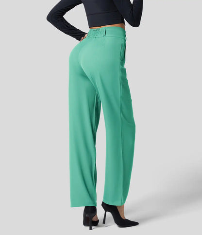 Halara Flex™ High Waisted Zipper Pocket Shirred Straight Leg Work Pants