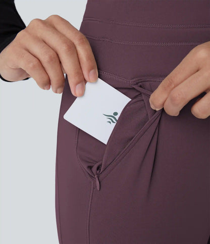 SoftlyZero™ Plush High Waisted Drawstring Pocket Plain Full Length Joggers