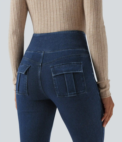 Halara Flex™ High Waisted Tummy Control Denim Casual Leggings with Pockets