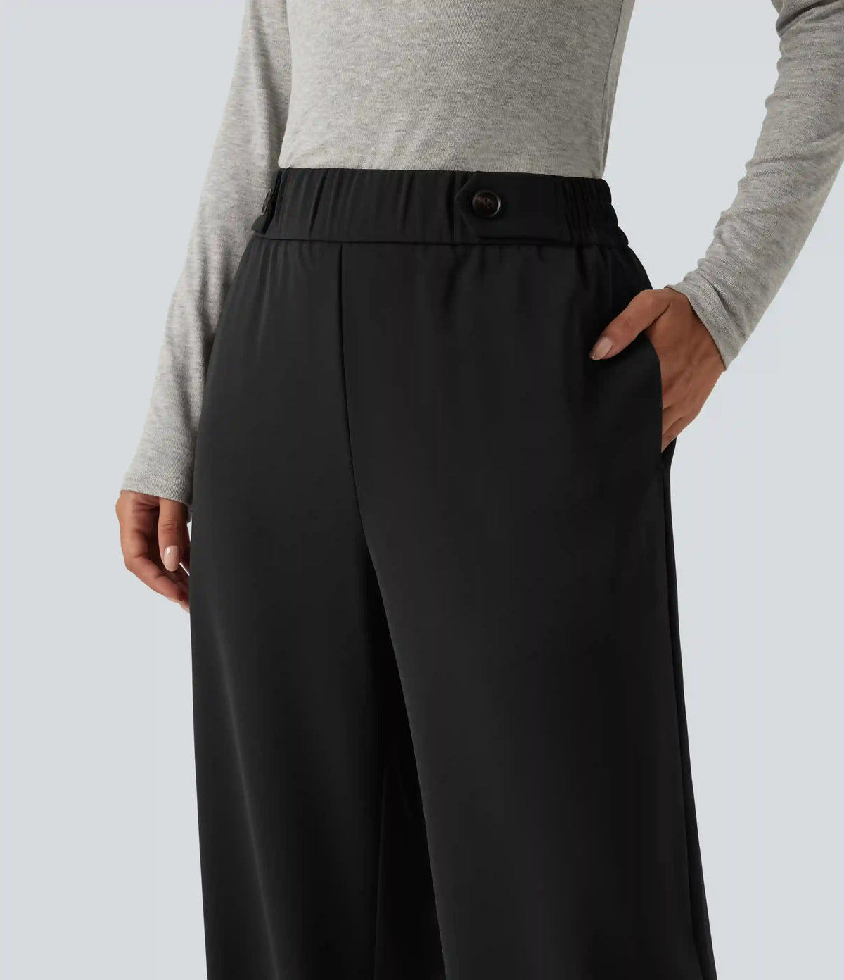 High Waisted Work Tapered Pants with Pockets