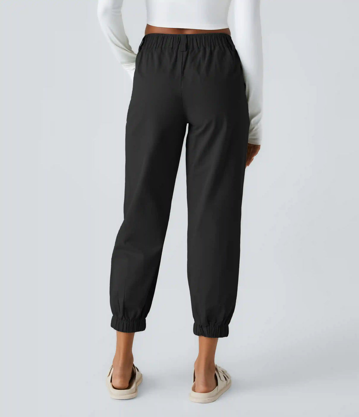 Mid Rise Casual Joggers with Pockets