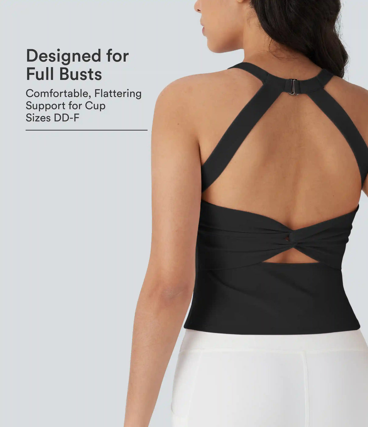 SoftlyZero™ Plush Cut Out Yoga Tank Top DD-F Cups